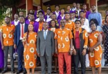 • Dignitaries and matriculants after the programme