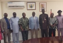 Mr Haruna Iddrisu (middle) with member of the committee