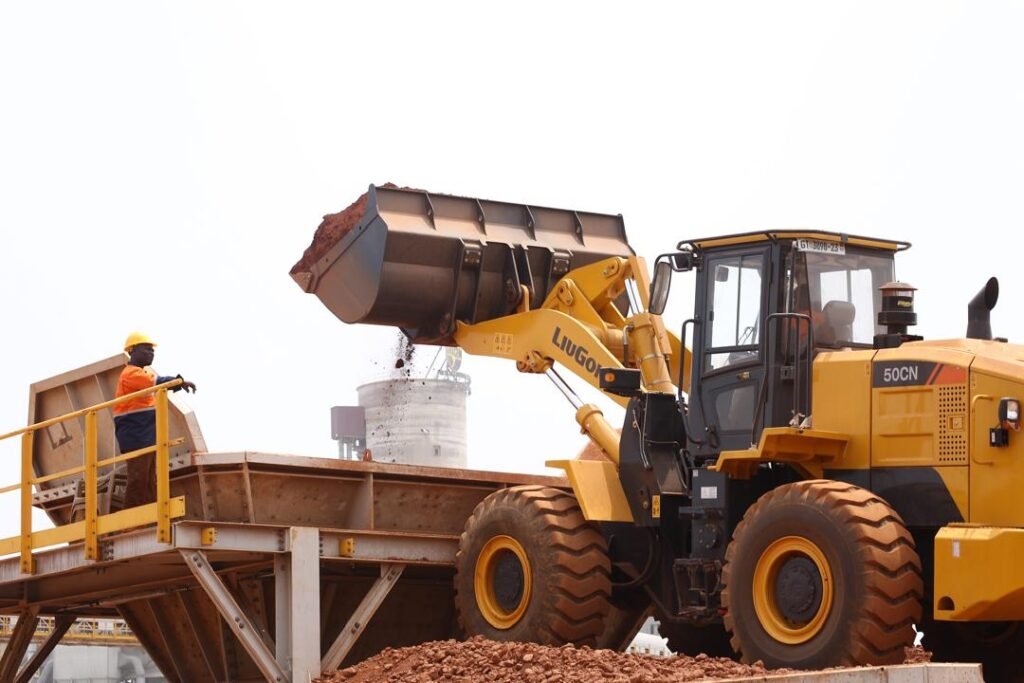 Workers on duty at the plant