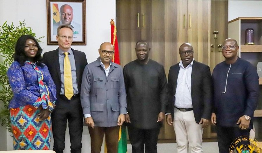 Mr Emmanuel Armah-Kofi Buah (third from right) with the EU delegation