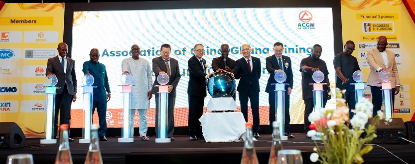 • Mr Armah Kofi Buah( sixth from right) with other dignitaries launching the association