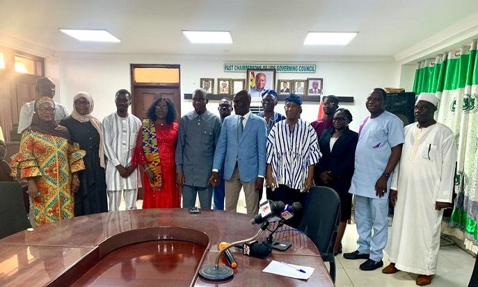 • Mr Haruna Iddrisu (middle) wit members of the council