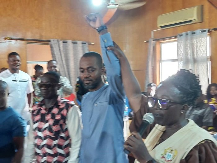 • Mr Vincent Antwi Agyei being declared winner after his endorsement