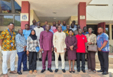 Dr Suleman (middle) in pose with the ECG team