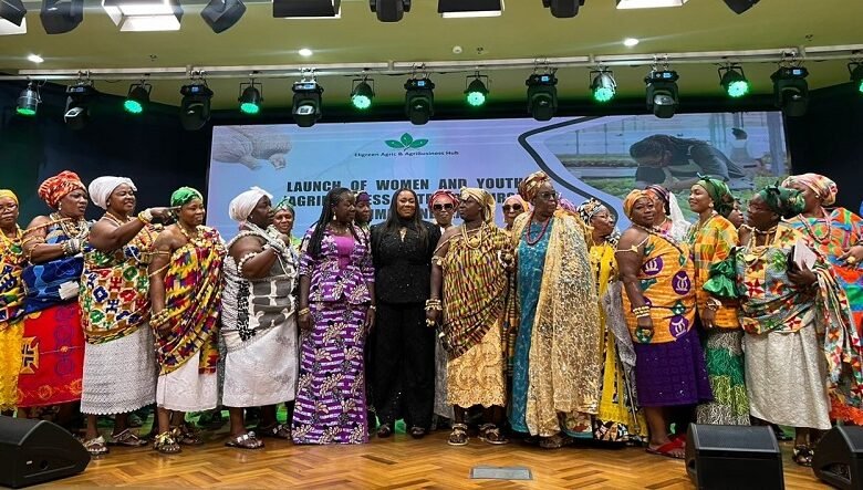 Mrs Ofosu-Adjare (sixth from left) with some of the Queenmothers at the programme