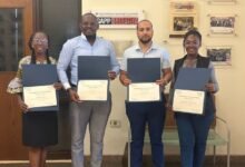 Ms Abigail Annoh (left)with some participants at the end of the workshop