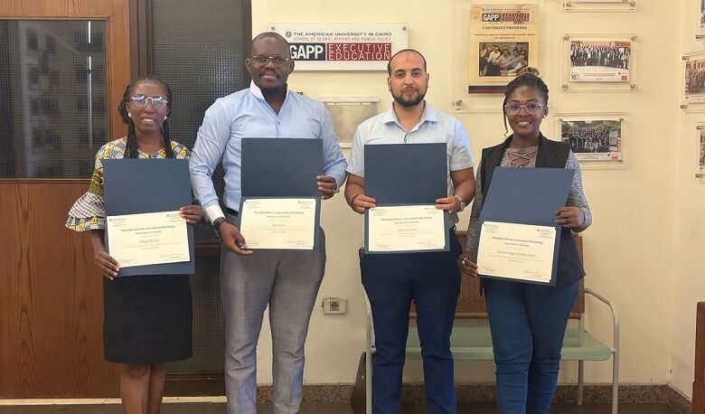 Ms Abigail Annoh (left)with some participants at the end of the workshop