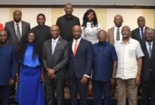 • Mr Aklasi (fifth from left) with other dignitaries in the programme