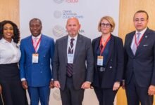 Mr Afenyo-Markin (second from left) with other officials at the programme