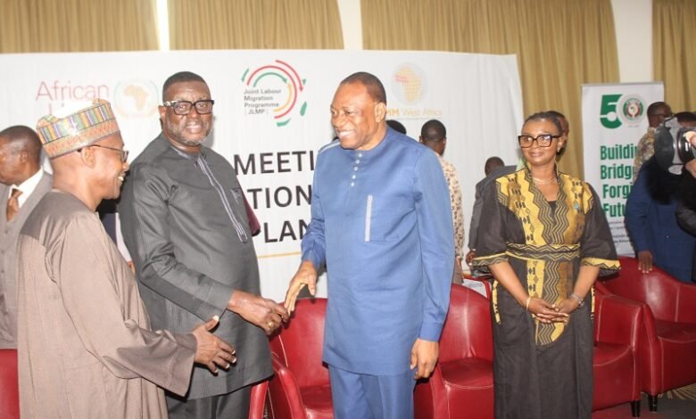 • Mr Mohammed Lawan (left) interacting with Dr Abdul Rashid Hassan Pelpuo (second from right) and other dignitaries after the opening ceremony Photo: Ebo Gorman