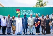 • President Mahama (fifth from right) with some African leaders after the meeting