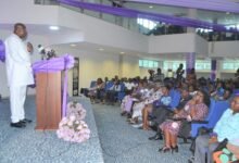 • Dr Samuel Ofosu Ampofo speaking at the programme Photo: Victor A. Buxton