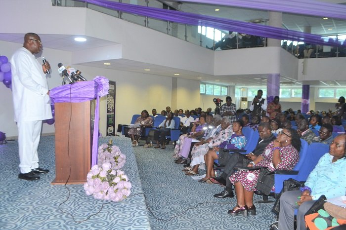 • Dr Samuel Ofosu Ampofo speaking at the programme Photo: Victor A. Buxton