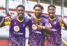 Medeama players celebrating the victory