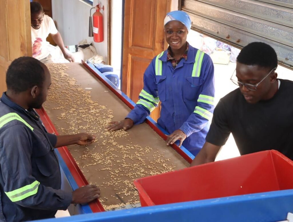 Miss Buala Summando at the Wenchi Agricutural College in postharvest and mechanisation training
