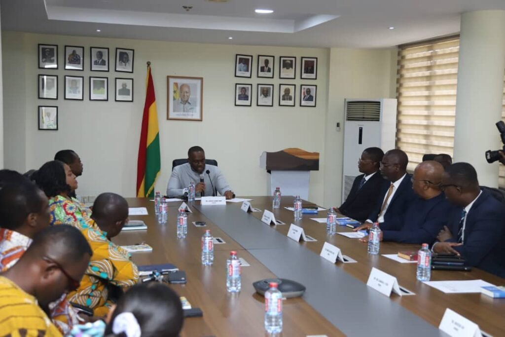 • Mr Adjei addressing the Board