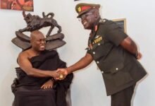 • Rev. Dr Quarshie (standing right) observing the registration process for the trainees Photo: Victor A. Buxton