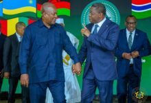 President John Mahama (left) with Togo President Faure Gnassingbé