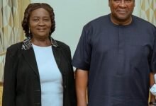 President Mahama (right) with Vice President Professor Jana Naana Opoku-Agyemang
