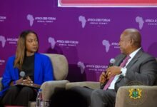 • President Mahama (right) being interviewed at CEO’s summit in Côte d’Ivoire