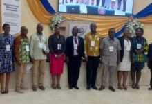 Professor Ayaga Bawa (third from left) with some of the planning committee members of the conference