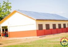 • The newly constructed Wayamba JHS school block