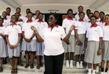 • Students of Tamale Technical Institute and Bueman Senior High School with Ms Modupe Anorkplim