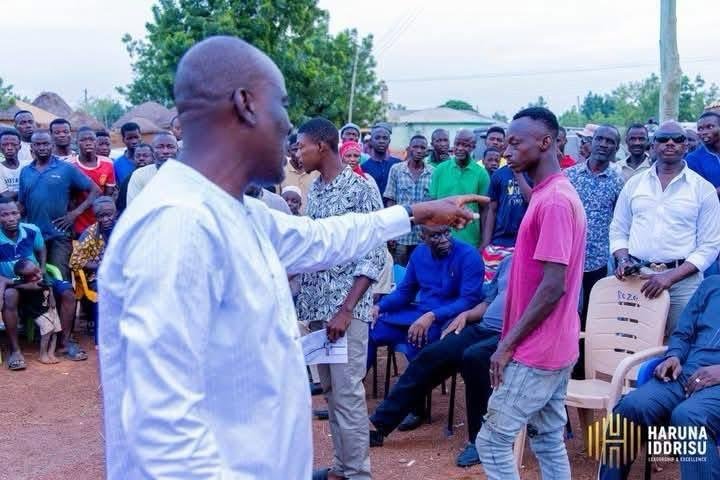 • Mr Haruna Iddrisu interacting with members of the community