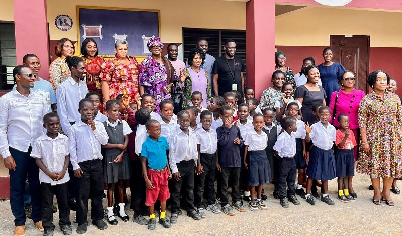 The committee with staff and children from Royal Seed Children’s Home Photo: Stephanie Birikorang