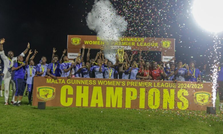 • Police Ladies celebrating their victory