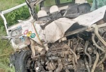 • The mangled vehicle
