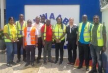 • The ECG team with some staff of the entities visited