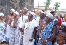 • Some of the traditonal priests at the ceremony