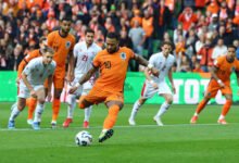 Depay scores the opener from the penalty spot