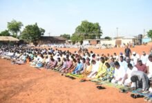 • Muslims praying on Eid-Ul-Adha celebration