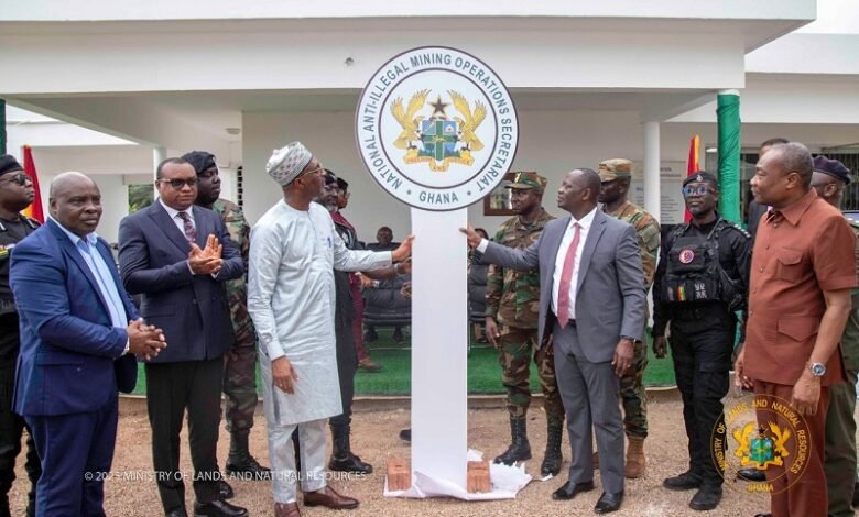 Mr Emmanuel Armah-Kofi Buah, with Alhaji Muntaka Mohammed-Mubarak and other officials at the launch