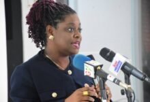 • Naa Lamle Orleans-Lindsay speaking at the meeting