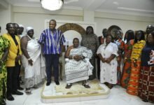 • Nii Gbese with the delegation