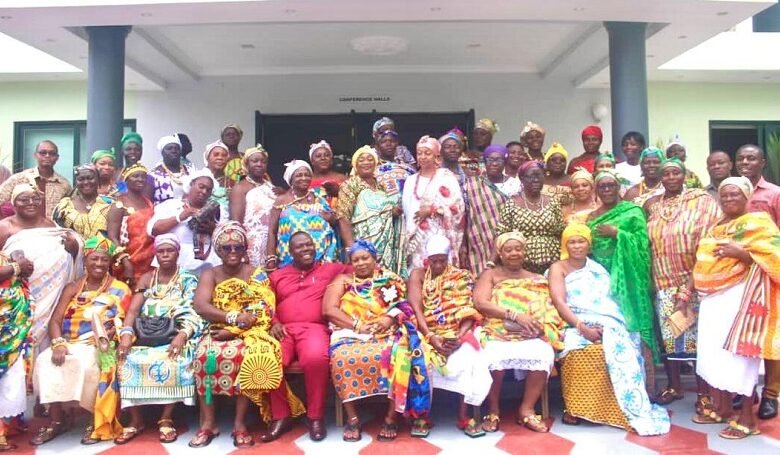 • Health officials and Queenmothers after the training programme