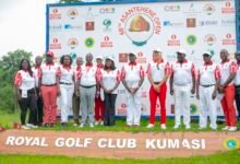 • Otumfuo Osei Tutu II (9th from left) and others dignitaries at the event