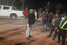 • Mr Joseph Addae Akwaboa interacting with the police at a check point