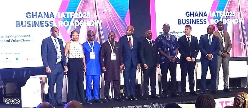 • Mr Mene (fifth from left) with Mr Arthur (fourth from right) and other dignitaries in the programme