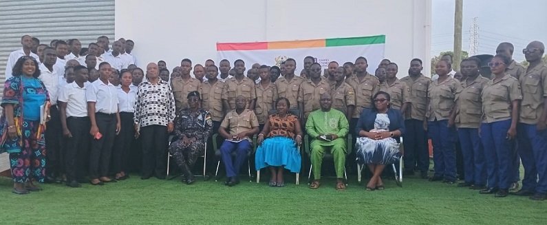 • Mrs Ofosu-Adjare (seated middle) with other dignitaries at the programme