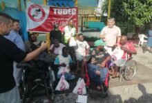 • Some of the beneficiaries with their packs