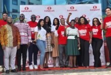 • Telecel Ghana’s Senior Management team with representatives NLA at the launch