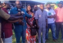 • The MP speaks to the • media after the presentation