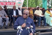 • Dr Ibrahim Murtala Mohammed (inset) addressing the students and stakeholders at the durbar