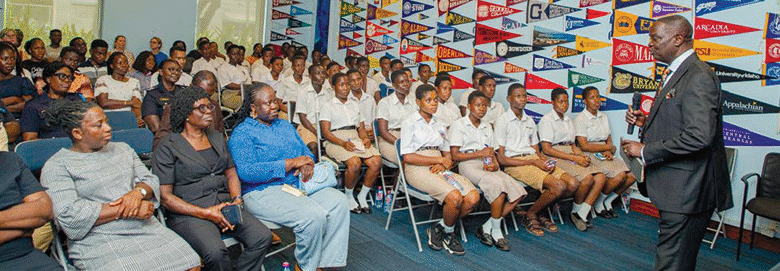 • Rev. Prof. Peter Kwapong addressing participants in the meeting