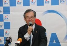 • Mr Hiroshi Yoshimoto speaking at the event