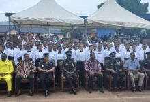 • DCOP Mr Akorli (fifth from right) with the section of Community Police Assistants and other dignitaries